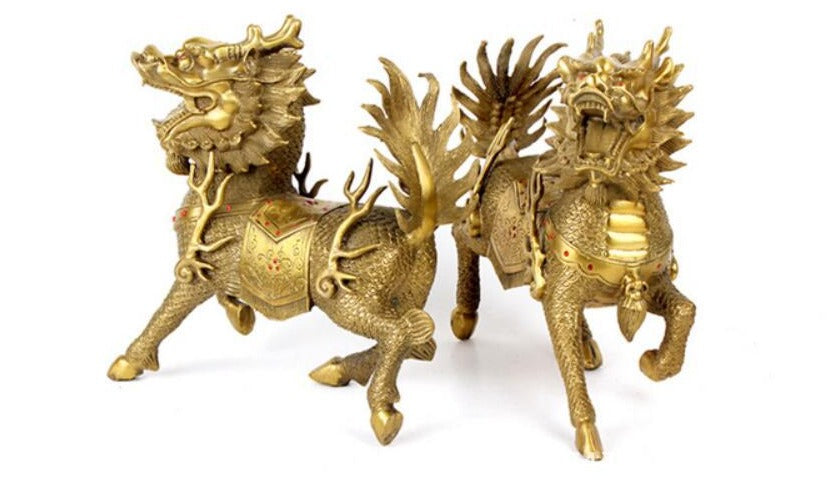 Brass Chi Lin - Pair