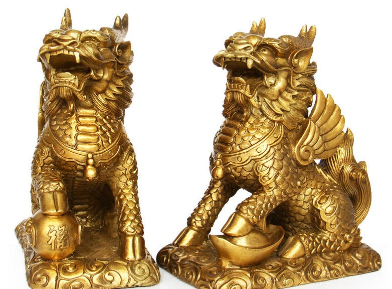 Brass Chi Lin - Pair