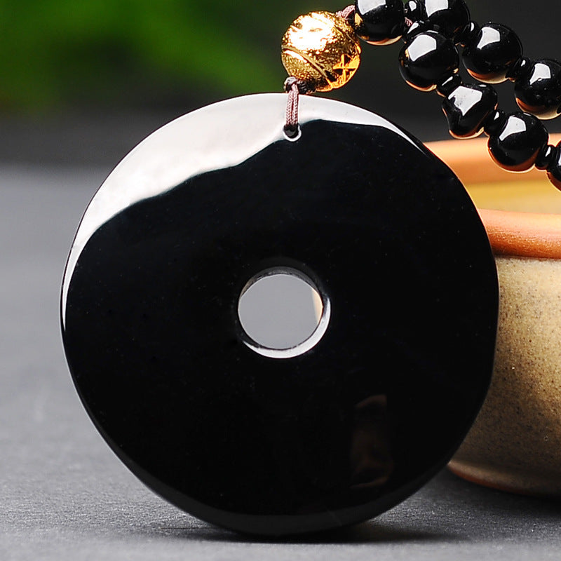 Obsidian Protection Pendant Necklace