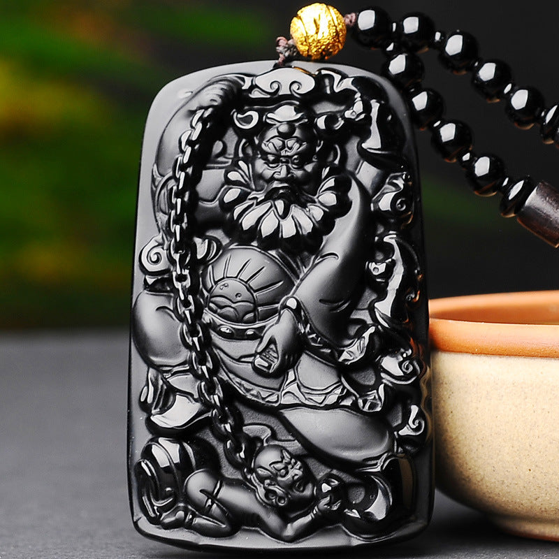 Obsidian Protection Pendant Necklace