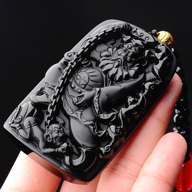 Obsidian Protection Pendant Necklace