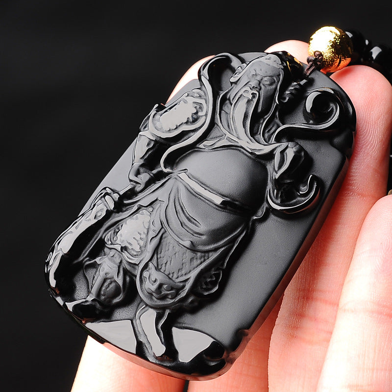 Obsidian Protection Pendant Necklace