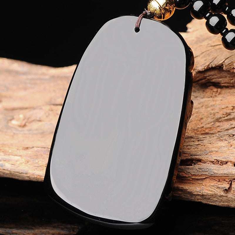 Obsidian Protection Pendant Necklace