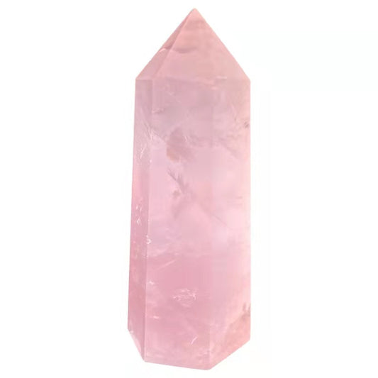 Rose Quartz Prism Point Crystal