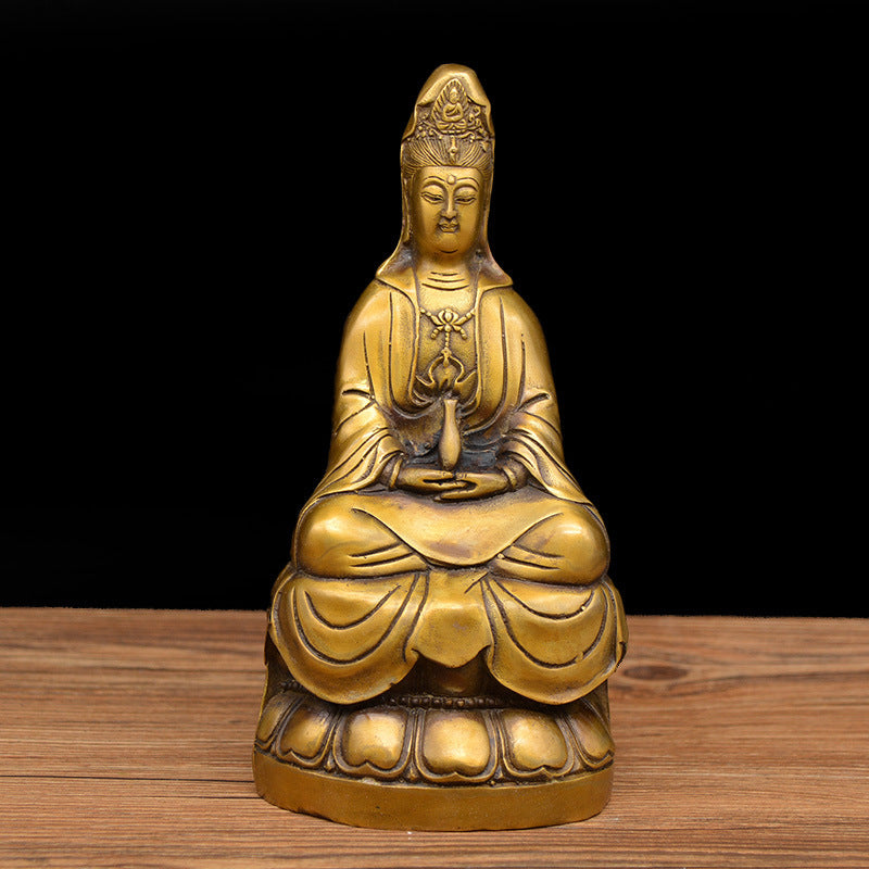 Brass Guan Yin Statue