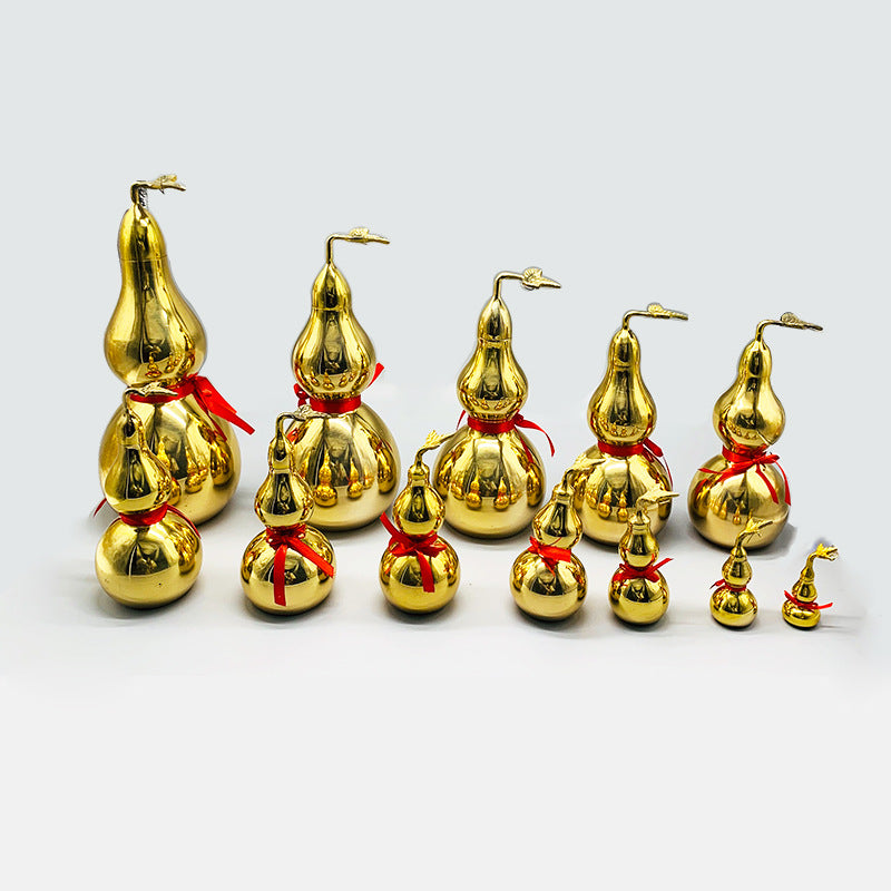 Blessed and Consecrated Feng Shui Brass Hulu Calabash for Protection & Prosperity